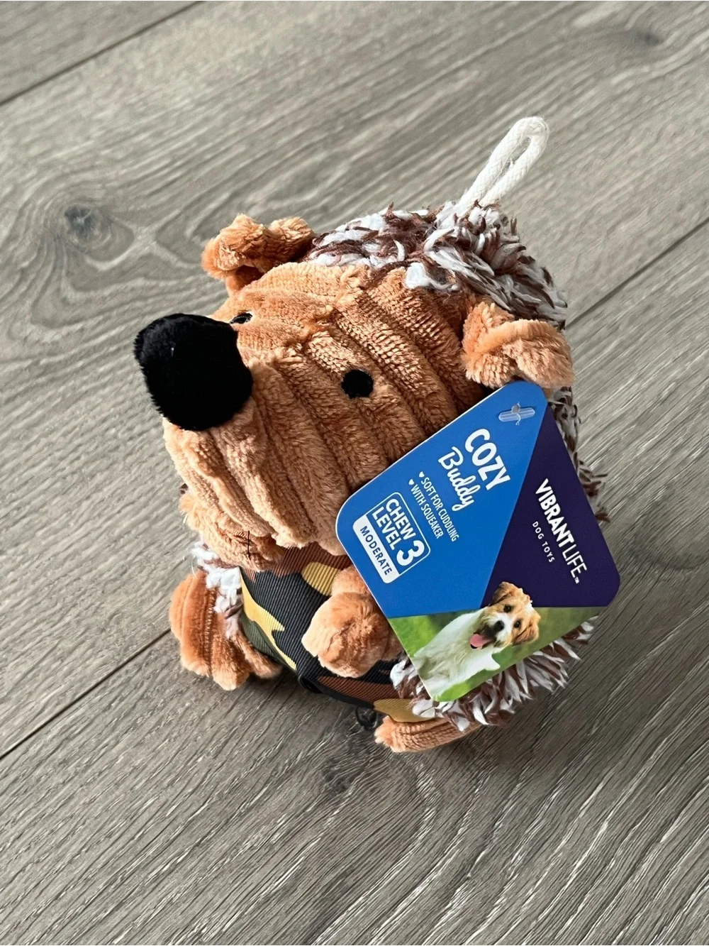 NWT Top Paw Navy Blue Bone-Print Pet Harness and Hedgehog Dog Toy